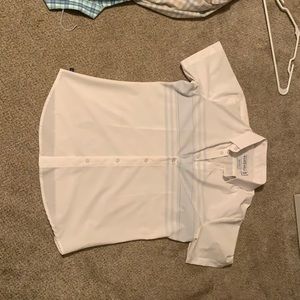 A white with blue stripes and very comfortable!